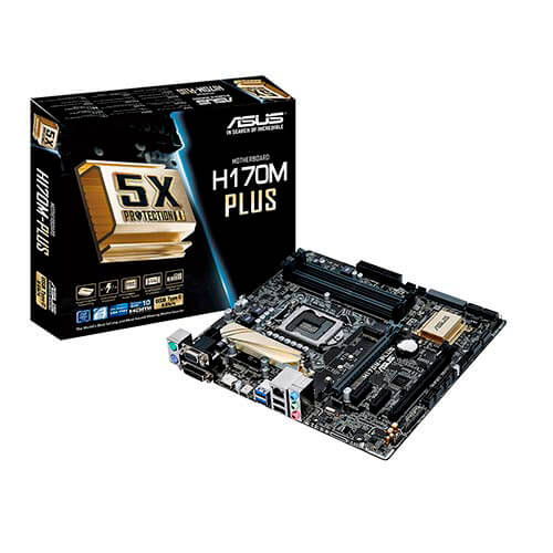 Placa Asus H170m-Plus Intel1151 4ddr4 Hdmi Pcx3.0 Sata3 | Quonty.com | 90MB0MT0-M0EAY0