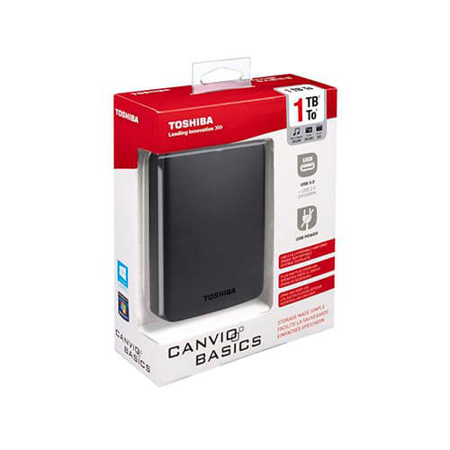 Hdd Toshiba Ext 2.5'' 1tb Usb3.0 Canvio Basic Negro | Quonty.com | HDTB310EK3AA