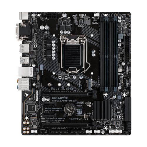 Placa Gigabyte H270m-Ds3h Intel1151 Ddr4 Hdmi Pcie3.0 | Quonty.com | GA-H270M-DS3H