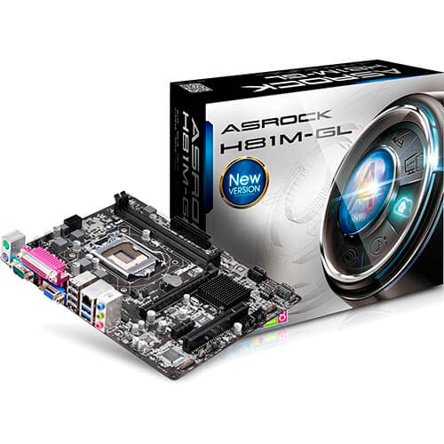 Placa Asrock H81m-Gl Intel1150 2ddr3 Vga | Quonty.com | H81M-GL