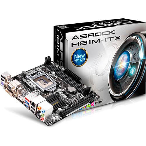 Placa Asrock H81m-Itx Intel1150 2ddr3 Hdmi Sata3 Usb3.0 | Quonty.com | 90-MXGPN0-A0UAYZ