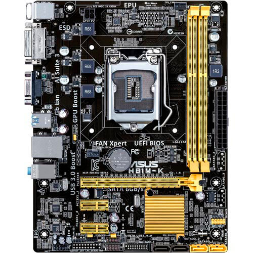 Placa Asus H81m-K Intel1150 2ddr3 Dvi Sata3 Usb3.0 Matx | Quonty.com | 90MB0HI0-M0EAY0