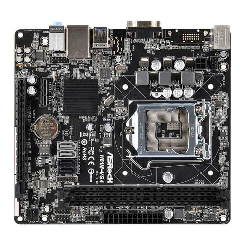 Placa Asrock H81m-Vg4 R3.0 Intel1150 2ddr3 Vga Sata3 Usb3.0 | Quonty.com | 90-MXB1J0-A0UAYZ