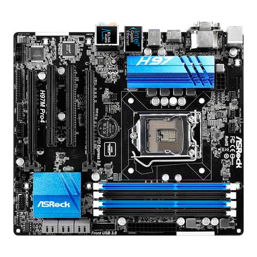 Placa Asrock H97m Pro4 Intel1150 4ddr3 Hdmi Pcx3.0 Sata3 | Quonty.com | 90-MXGTA0-A0UAYZ