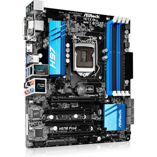 Placa Asrock H97m Pro4 Intel1150 4ddr3 Hdmi Pcx3.0 Sata3 | Quonty.com | 90-MXGTA0-A0UAYZ