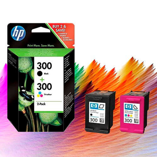 Tinta Hp Cn637ee Nº 300 Pack Negro /Color | Quonty.com | CN637EE