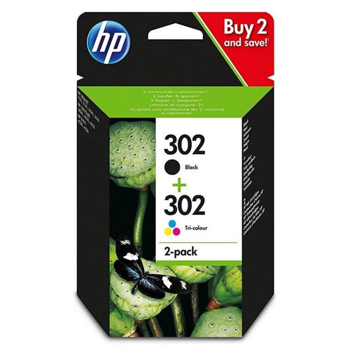 Tinta Hp X4d37ae Multipack Nº 302 Negro Y Tricolor | Quonty.com | X4D37AE