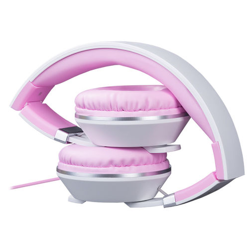Auriculares Diadema Hiditec Cool Kids Rosa Blanco | Quonty.com | WHP010004