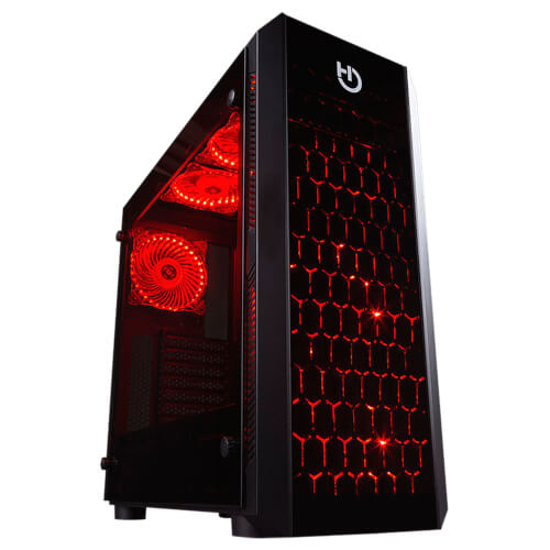 Caja Semitorre/Atx Hiditec Ng-Rx Usb3.1 Led-Rojo | Quonty.com | CHA010014