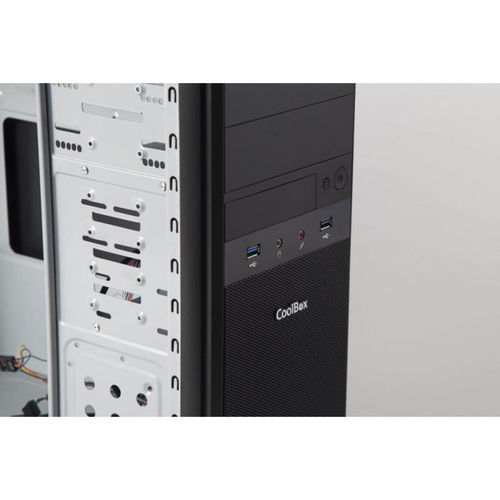 Caja Torre Coolbox M55 Micro Atx C/Fuente 2xusb3.0 Negro | Quonty.com | COO-PCM55-1