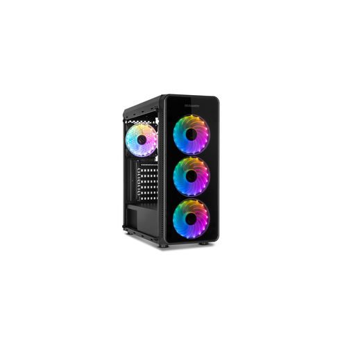 Caja Semitorre Nox Hummer Tgm S/Fuente Usb3.0 Negro Rgb | Quonty.com | NXHUMMERTGM