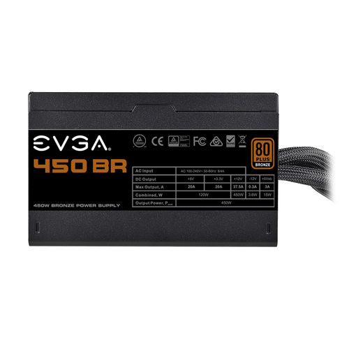 Evga Fuente Alimentación 450w Br 80 Bronze | Quonty.com | 100-BR-0450-K2