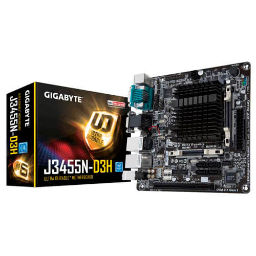 Placa Gigabyte J3455n-D3h Cpu Integrada Ddr3 Hdmi Pci Sata3 | Quonty.com | GA-J3455N-D3H