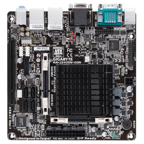 Placa Gigabyte J3455n-D3h Cpu Integrada Ddr3 Hdmi Pci Sata3 | Quonty.com | GA-J3455N-D3H