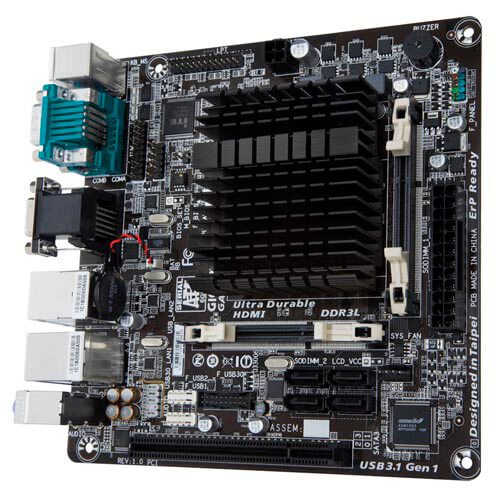 Placa Gigabyte J3455n-D3h Cpu Integrada Ddr3 Hdmi Pci Sata3 | Quonty.com | GA-J3455N-D3H