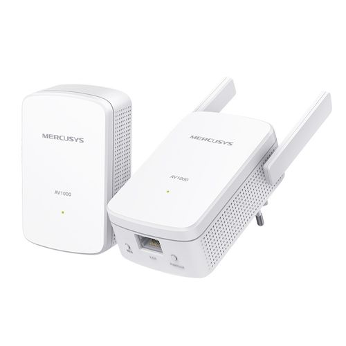 Kit 2 Plc/Powerline Mercusys Mp510kit Rj45-1000mbps Wifi300mbps | Quonty.com | MP510KIT