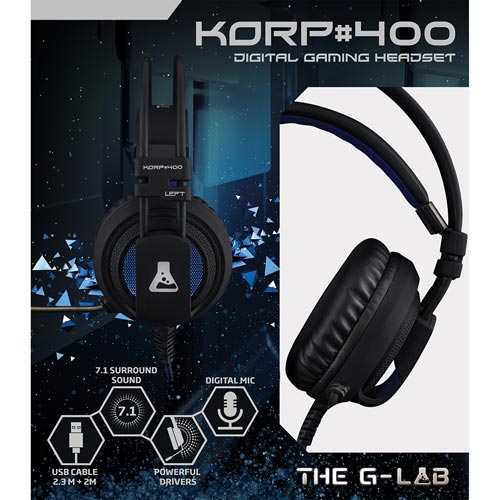 Auriculares C/Microfono The G-Lab Korp 400 Gaming | Quonty.com | KORP400