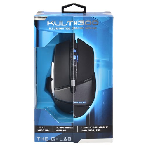 Raton The G-Lab Kult 300 Optico 4000dpi Usb Negro | Quonty.com | KULT300