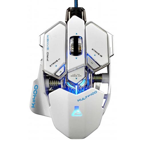 Raton The G-Lab Kult 400 Optico 3500dpi Usb Blanco | Quonty.com | KULT400/W