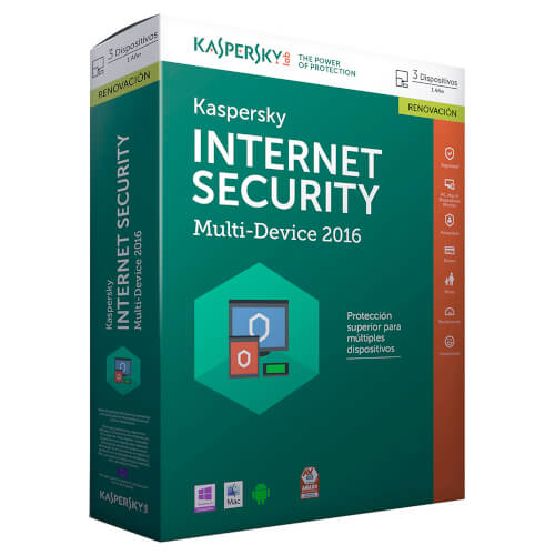 Antivirus Kaspersky Internet Security 2016 Renovación 3l | Quonty.com | KL1941SBCFR-6