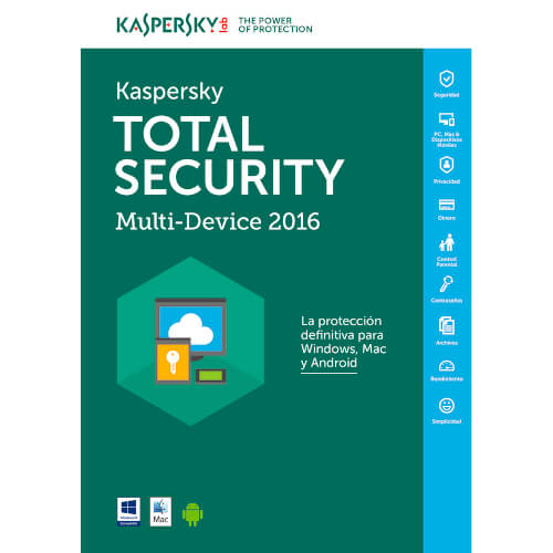 Antivirus Kaspersky Total Security Multi-Device 2016 3l | Quonty.com | KL1919SXCFS-6ATT