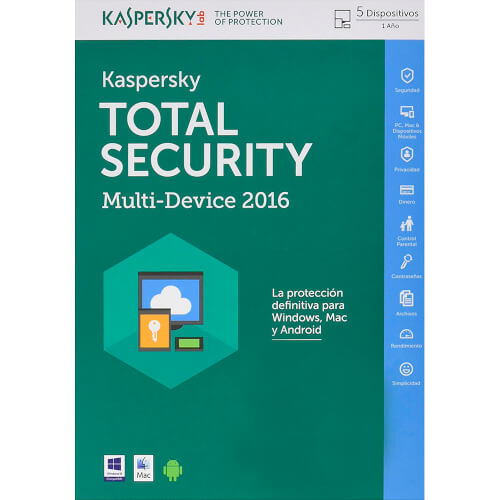 Antivirus Kaspersky Total Security Multi-Device 2016 5l | Quonty.com | KL1919SBEFS-6