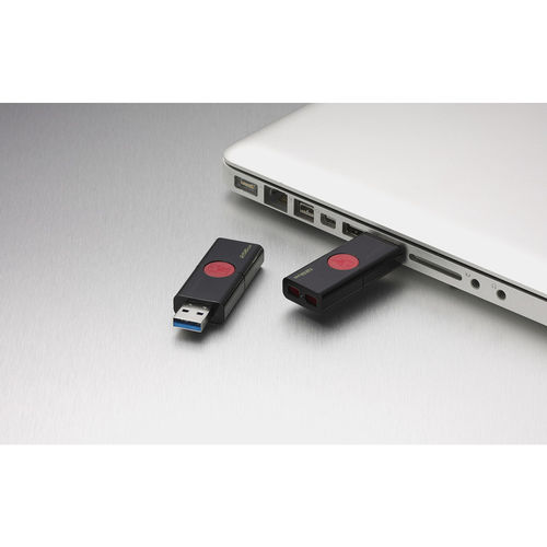 Pendrive 128gb Usb 3.0 Kingston Data Traveler 106 Negro Rojo | Quonty.com | DT106/128GB