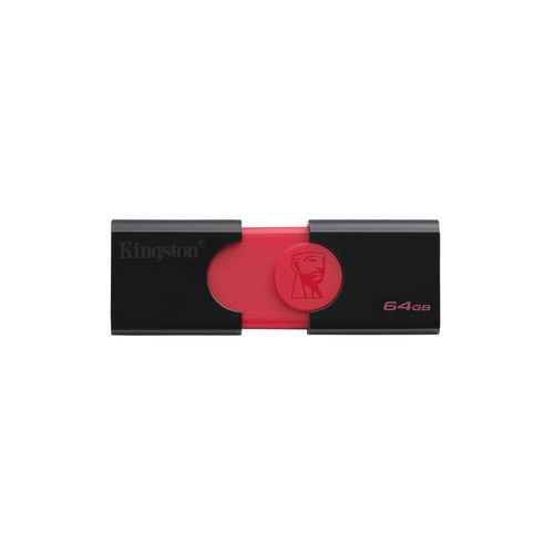 Pendrive Kingston Traveler 106 64gb Usb 3.0 Negro/Rojo | Quonty.com | DT106/64GB