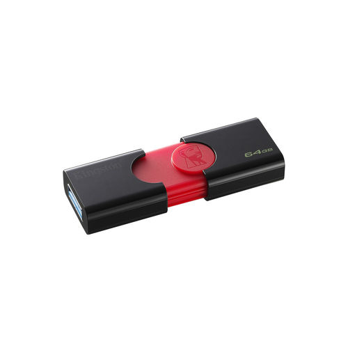 Pendrive Kingston Traveler 106 64gb Usb 3.0 Negro/Rojo | Quonty.com | DT106/64GB