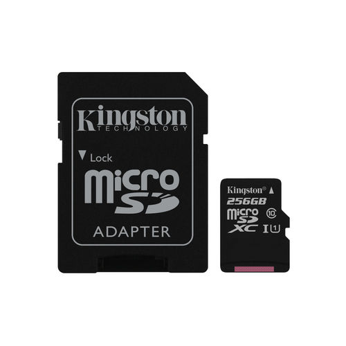 Microsd Xc + Adaptador Kingston 256gb Cl10 | Quonty.com | SDCS/256GB