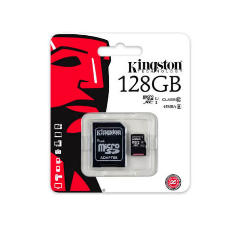 Microsd Kingston 128gb Cl10 45mb/S Adaptador Sd | Quonty.com | SDC10G2/128G