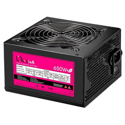 Fuente L-Link 650w Pfc-Pasivo 12cm Atx | Quonty.com | LL-PS-650