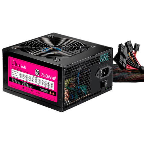 Fuente L-Link 750w Pfc-Activo 80+ 14cm Atx | Quonty.com | LL-PS-750-80+