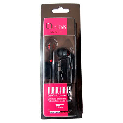 Auriculares Intrauditivos L-Link Ll-977-N/R Negro/Rojo | Quonty.com | LL-977-N/R