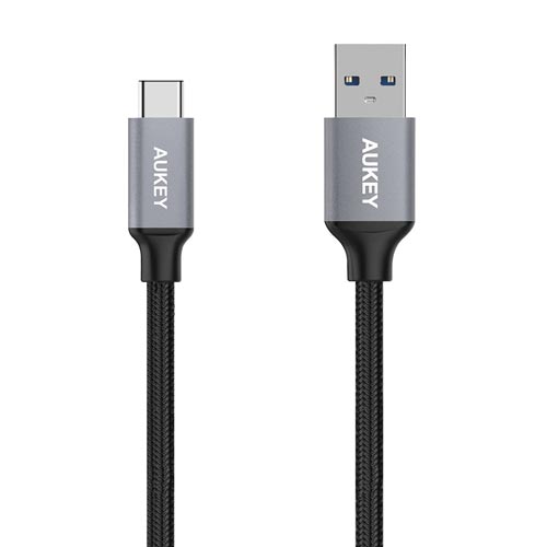 Cable Aukey Usb3.0 A/M - Usb Tipo-C Macho 1,0m Negro | Quonty.com | CB-CD2