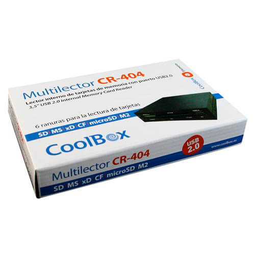 Lector Interno 3.5'' Coolbox Cr-404 T.Flash/Usb2.0 | Quonty.com | COO-CR404