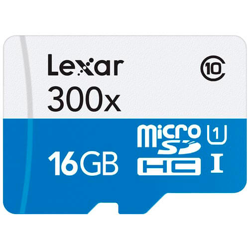 Microsd Lexar 16gb Cl10 Uhs-I Adaptador Sd | Quonty.com | LSDMI16GBB1EU300A