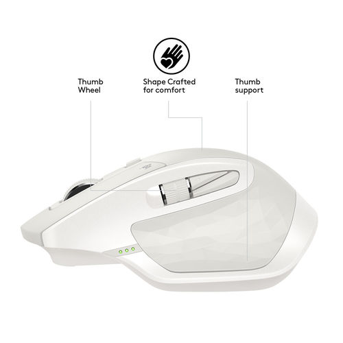 Ratón Inalámbrico Logitech Mx Master 2s Gris Claro 4000 Dpi | Quonty.com | 910-005141