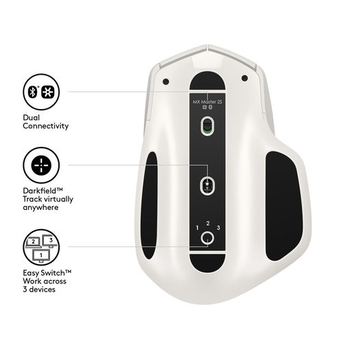 Ratón Inalámbrico Logitech Mx Master 2s Gris Claro 4000 Dpi | Quonty.com | 910-005141