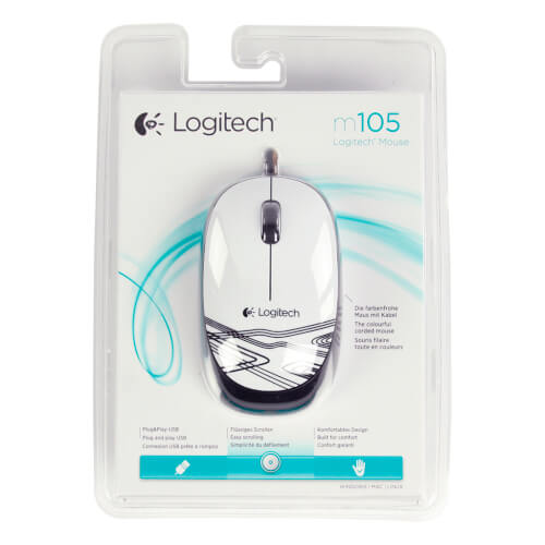 Ratón Logitech M105 Usb Blanco | Quonty.com | 910-002944