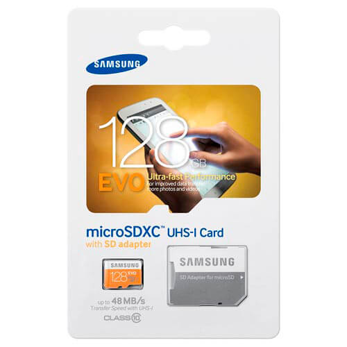 Microsd Samsung 128gb Cl10 Uhs Evo Adaptador Sd | Quonty.com | MB-MP128DA/EU