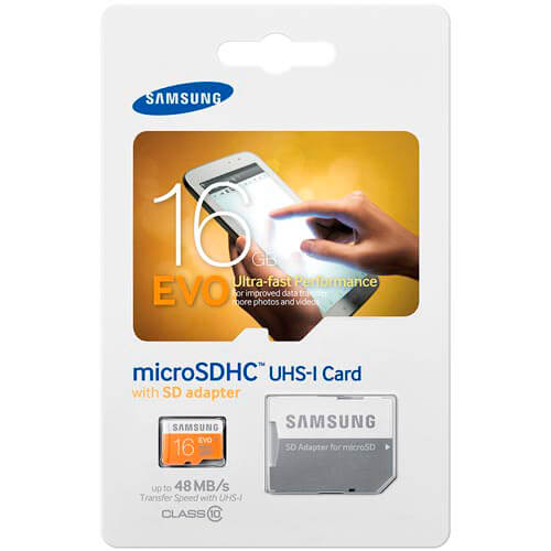 Microsd Samsung 16gb Cl10 Uhs-I Evo Adaptador Sd | Quonty.com | MB-MP16DA/EU