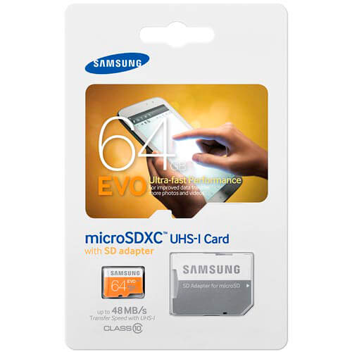 Microsd Samsung 64gb Cl10 Uhs-I Evo Adaptador Sd | Quonty.com | MB-MP64DA/EU