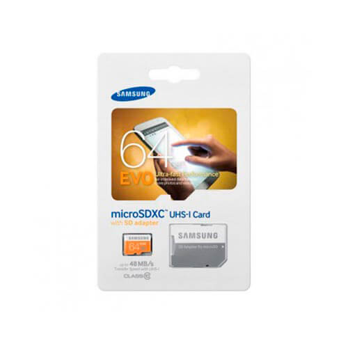 Microsd Samsung 64gb Cl10 Evo Adaptador Sd | Quonty.com | MB-SP64D/EU