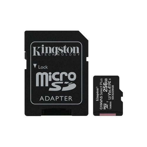 Micro Sd Kingston 256gb Cl10 Uhs-I Canvas Select Plus + Adaptador | Quonty.com | SDCS2/256GB
