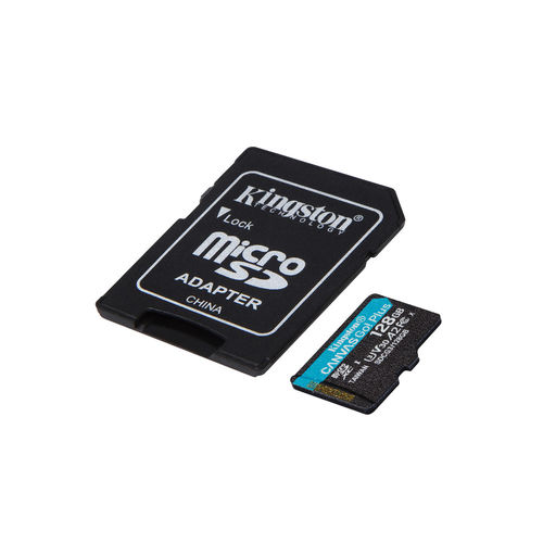 Microsd Kingston 128gb Cl10 Uhs-I Canvas Go Plus + Adaptador | Quonty.com | SDCG3/128GB