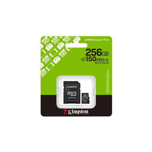 Microsd Kingston 256gb Cl10 Canvas Select Plus + Adaptador | Quonty.com | SDCS3/256GB
