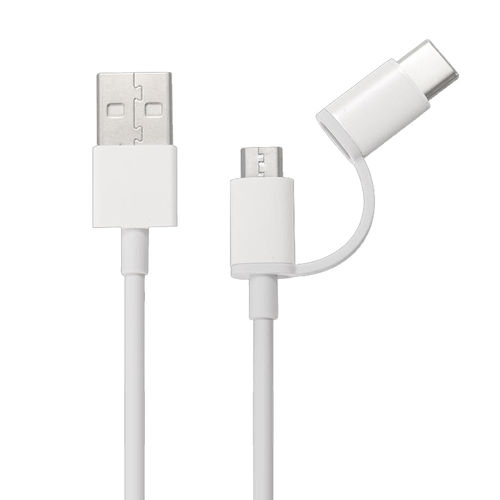 Cable Xiaomi Mi 2 In 1 Usb Micro Usb To Type C - 100 Cm 15303 | Quonty.com | SJV4082TY