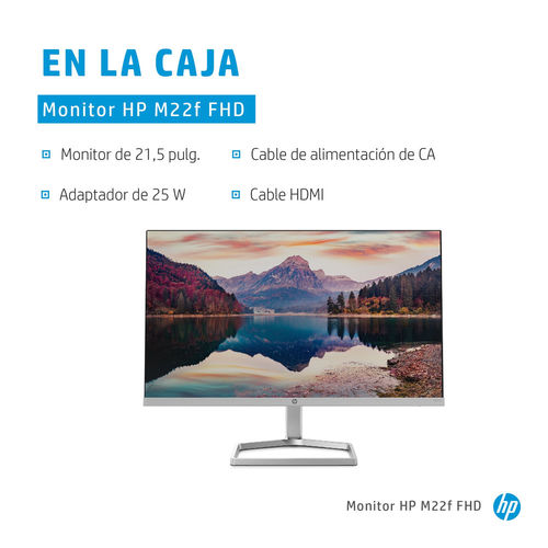 Monitor 21.5&Quot;Fhd Hp M22f 1090x1080 Ips 1*Hdmi/1*Vga Negro/Plata | Quonty.com | 2D9J9AA
