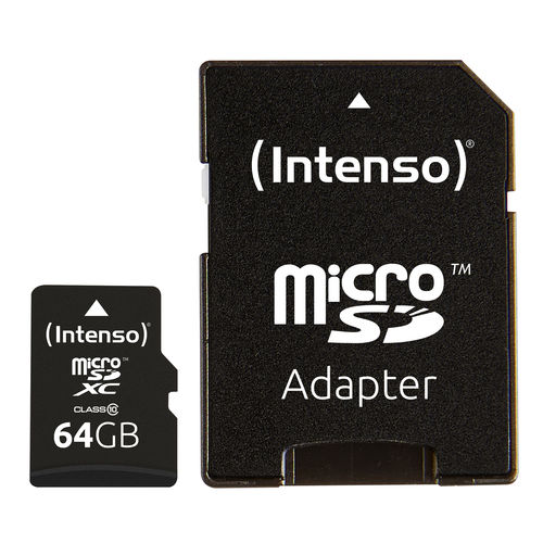 Microsd Intenso 3413490 Clase 10 64gb C/Adapt | Quonty.com | 3413490